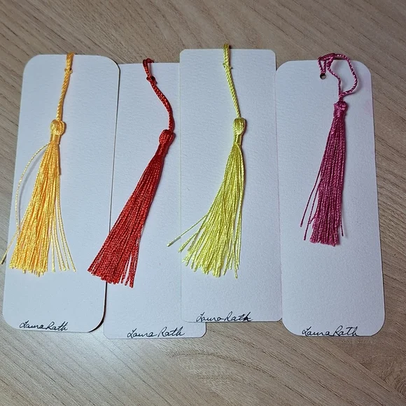 Hand-painted Abstract Landscape Bookmarks - Set of 4 (NWOT) - Picture 6 of 7